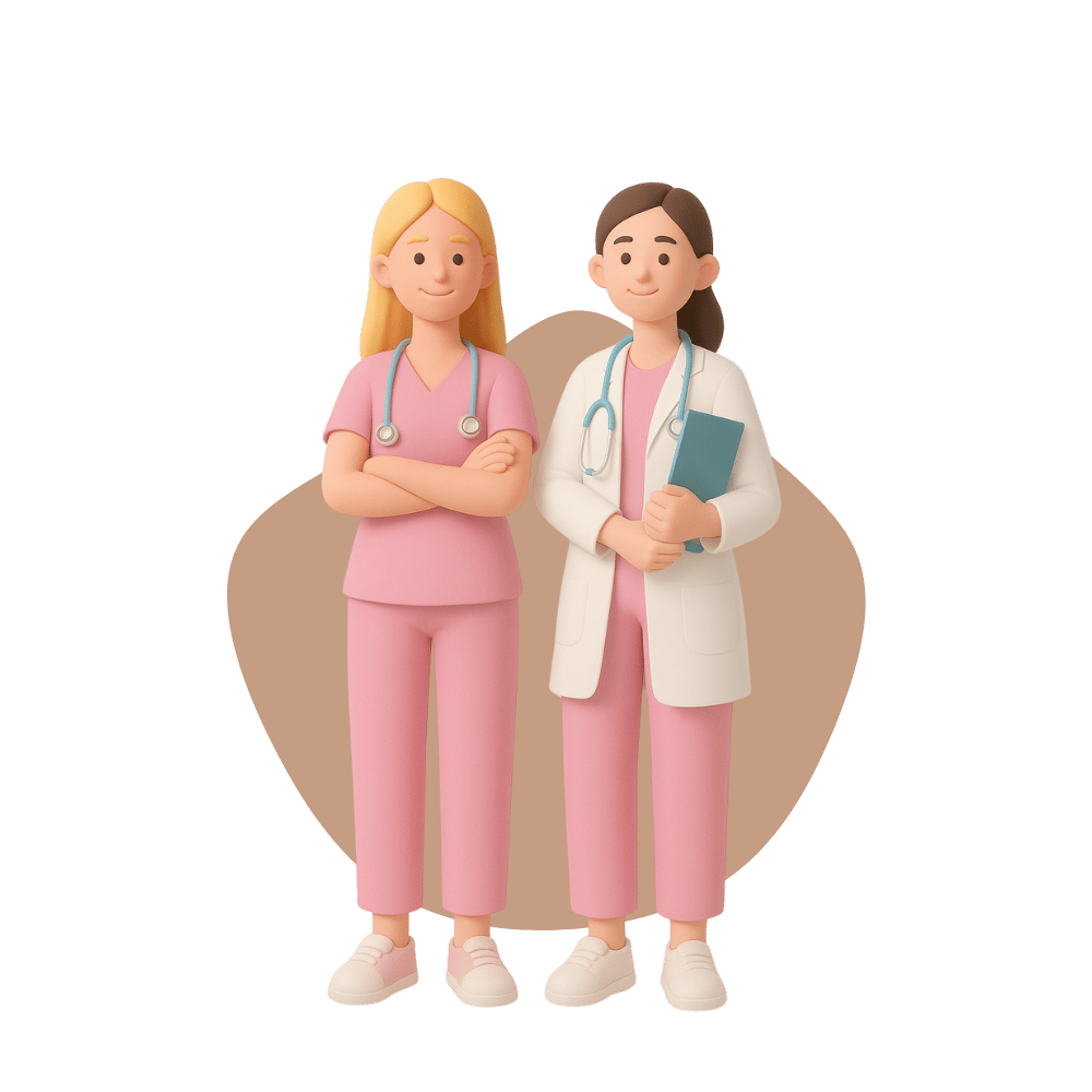 Illustration de deux infirmières